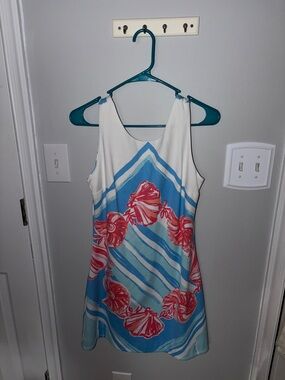 VTG Lilly Pulitzer Blue & Pink Seashell Dress🐚